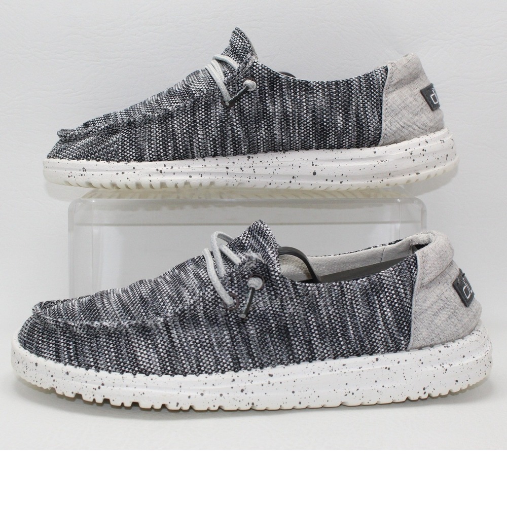 Hey Dude Wendy Sox Dark Grey Knit Slip On Sneakers Womens 8 121923008